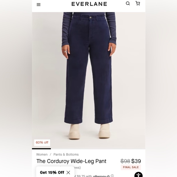Everlane - Corduroy Wide Leg Pants - Picture 5 of 5